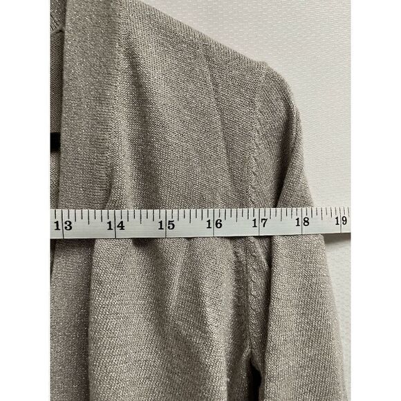 Willi Smith Womens Open Front Ruched Back Open Front Cardigan Size Small shimmer - Picture 5 of 5